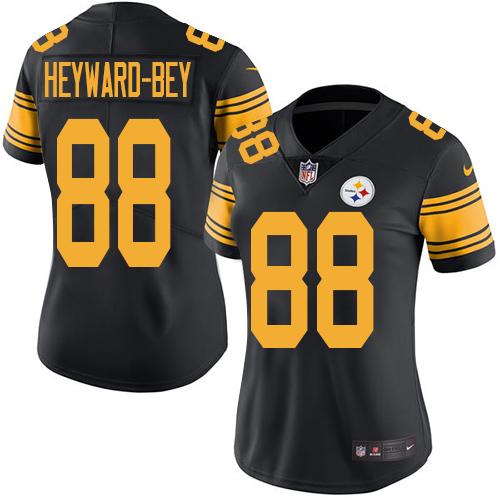 Nike Steelers #88 Darrius Heyward-Bey Black Women's Stitched NFL Limited Rush Jersey - Click Image to Close